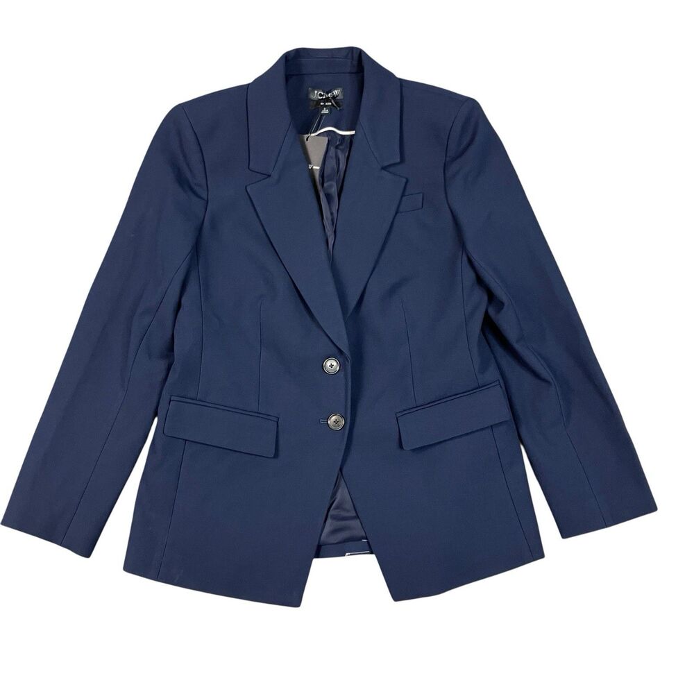J Crew Madelyn Blazer Womens 8 Blue Four-Season Stretch Career Classic CC289